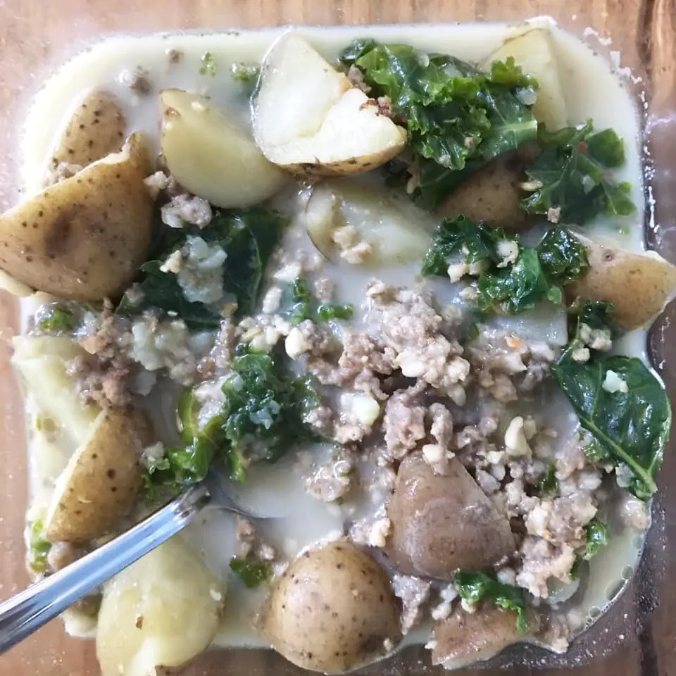 Dairy Free Zuppa Toscana soup in the Instant Pot