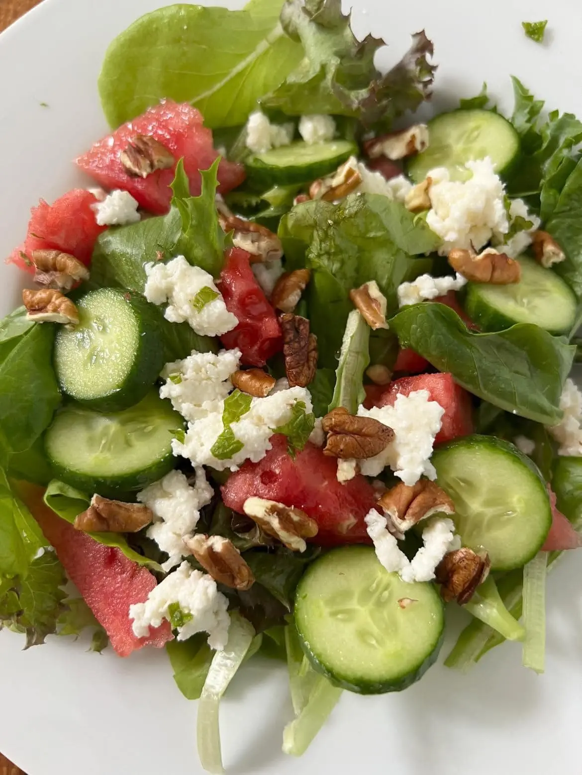Easy Watermelon, Cucumber, Mint, and Feta Salad